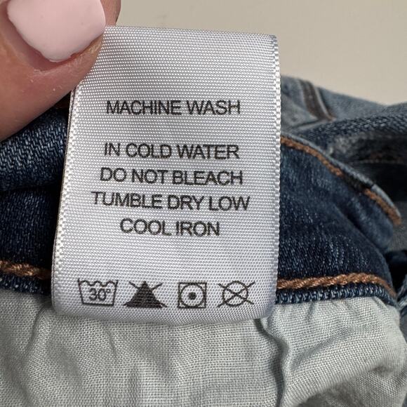 Judy Blue Button Fly Wide Leg Crop Jeans JB82509 Size 9 29 EUC Distressed Boho - Picture 15 of 16